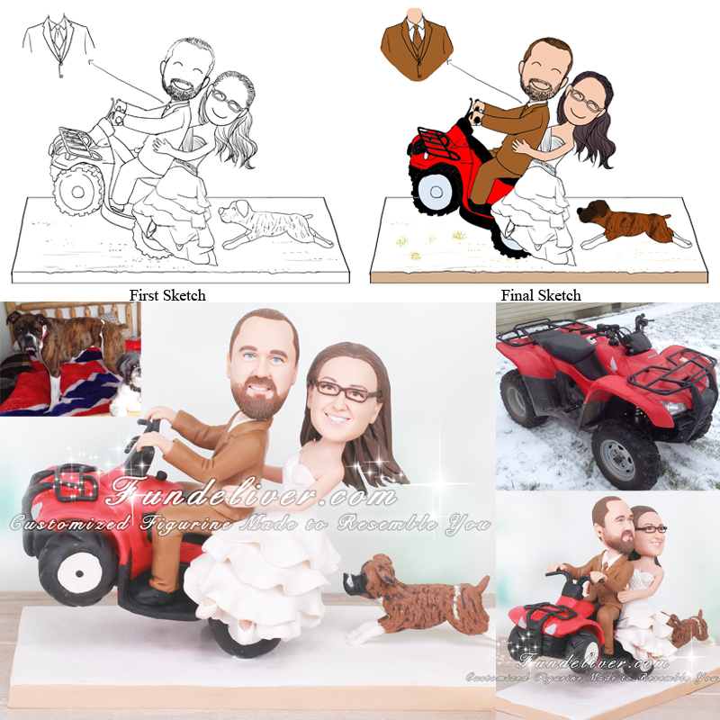 four wheeler cake topper